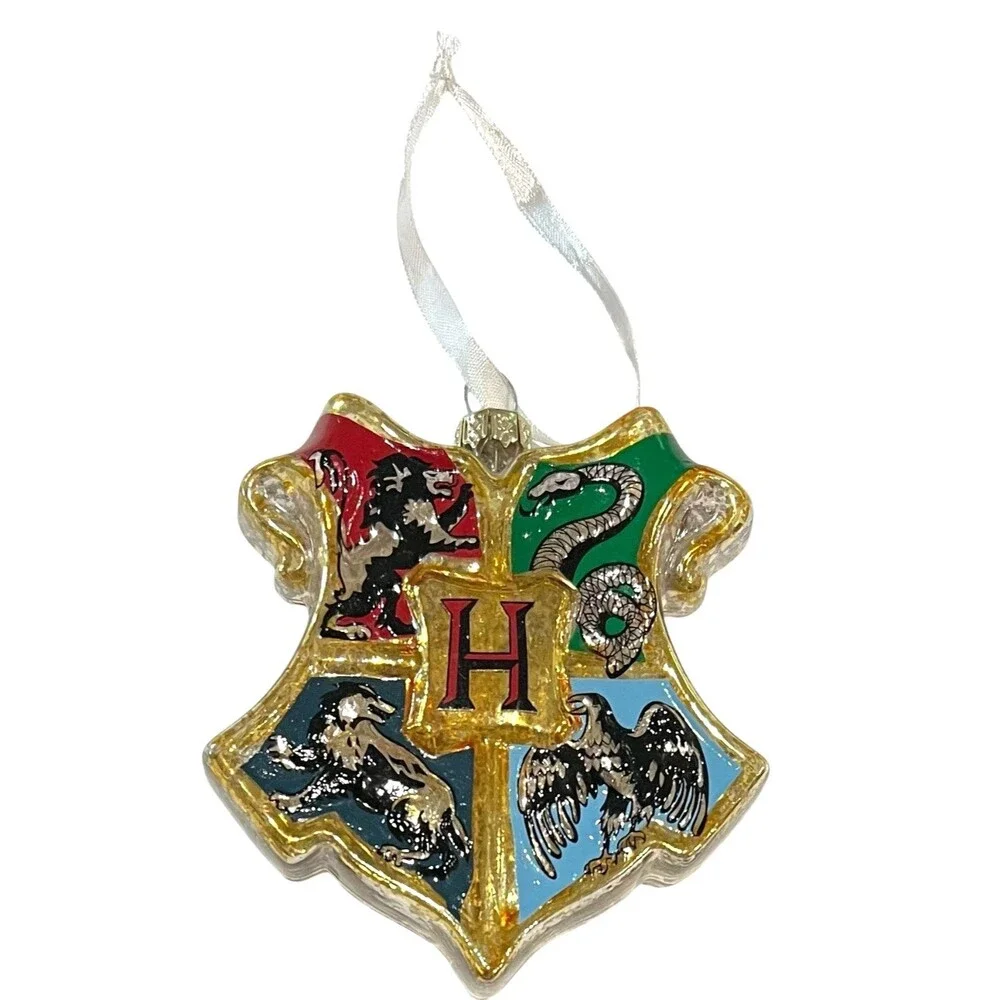 Hallmark Hogwarts Crest Harry Potter Blown Glass Christmas Ornament